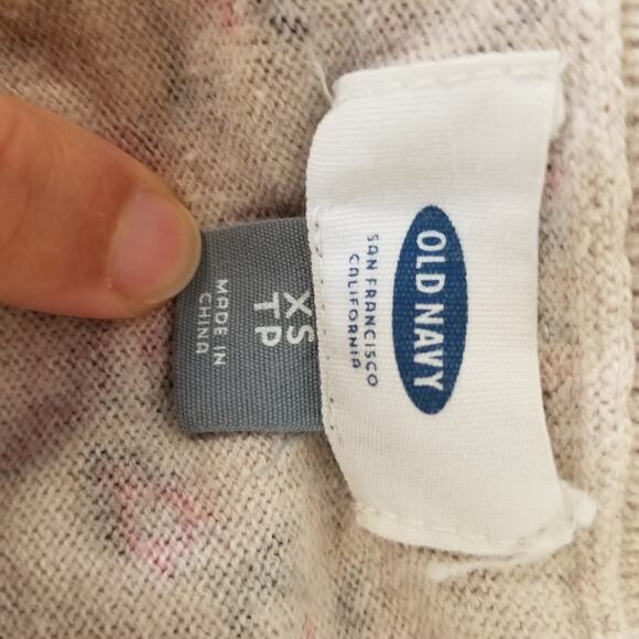 Old Navy Crew Neck Floral Cotton Sweater XS - Picture 6 of 6